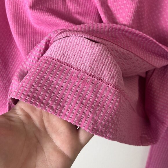 Lululemon Athletic Rest Less Cropped 1/2 Zip Pullover Pink Women’s Size 10 - Picture 9 of 9